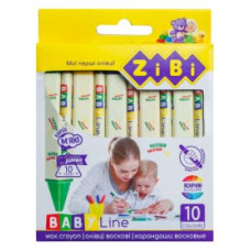 Карандаши восковые JUMBO, 10 цветов, трехгранные, BABY Line Карандаши восковые JUMBO, 10 цветов, трехгранные, BABY Line