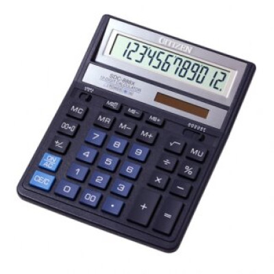 Калькулятор Citizen SDC-888 ХBL, 12 разрядов, синий SDC-888 XBL