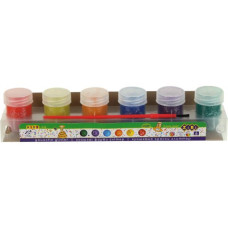 Гуаш 6 кольорів х 20 мл, GLITTER, KIDS Line