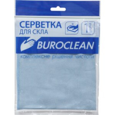 Салфетка микрофибра для стекла и зеркал Buroclean 30х30 10200121