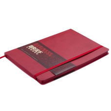 Блокнот деловой BRIEF, L2U, А5, 96 л., клетка, красный, иск.кожа