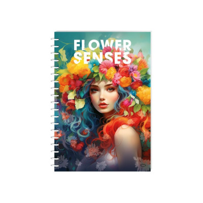Блокнот Flower Senses, А6, обкл. картон, спіраль, 80 арк., кліт., асорті O27158