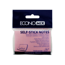 Стікери Economix, 50х75, рожеві, 100л.