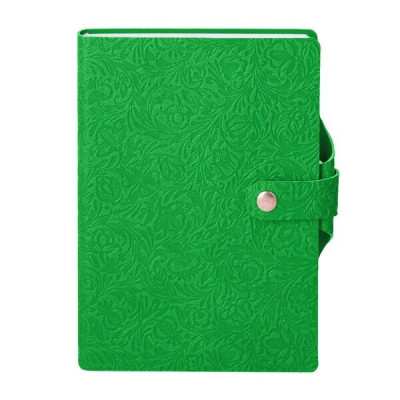 Щоденник недатований B6 в лінію Twill на кнопці салатовий 244-FB-2241