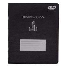 Зошит учнівський загальний BLACK, 48арк., клітинка, англійська, структ.лак, KIDS LINE