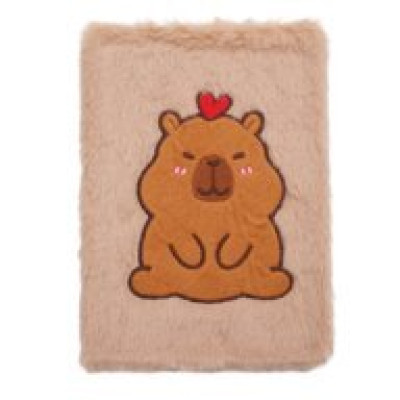 Блокнот плюшевий CAPYBARA 3, А5, 80 арк., клітинка, асорті, KIDS Line