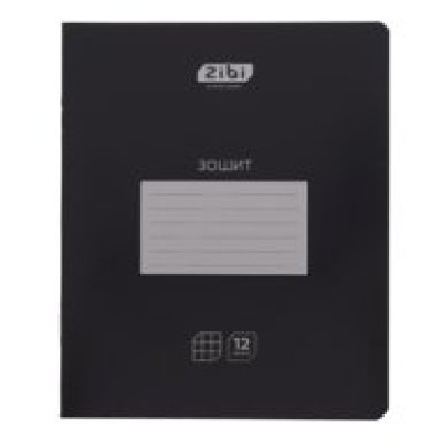 Зошит учнівський шкільний BLACK, 12арк., клітинка