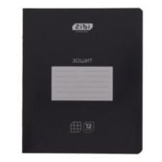 Зошит учнівський шкільний BLACK, 12арк., клітинка (уп. 25 шт)