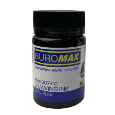 Тушь 50 мл, черный - BM.8397-02 Buromax