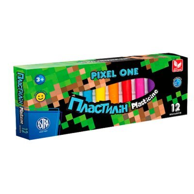 Пластилин 12цв 140г Школярик Pixel One 303221005 630962
