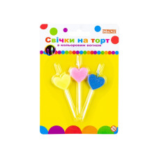 Набір Hearts: 3 свічки з кольоровим вогнем