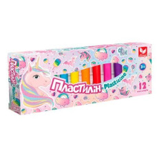 Пластилин 12цв 140г Школярик Unicorn 303221007