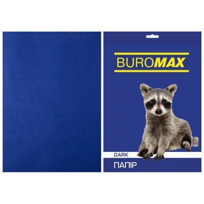 Бумага цветная DARK, т.-синяя, 50 л., А4, 80 г/м² BM.2721450-02