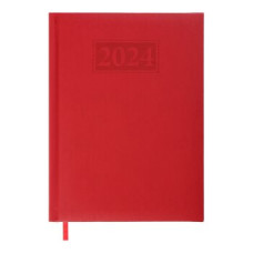Щоденник датований 2026 GENTLE, A5, червоний, штучна шкіра/поролон