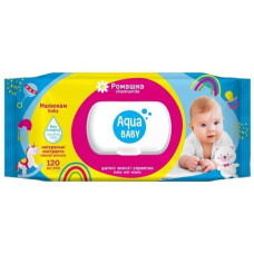 Серветки вологі «Aqua Baby» Baby chamomile з клапаном 120 шт Серветки вологі «Aqua Baby» Baby chamomile з клапаном 120 шт