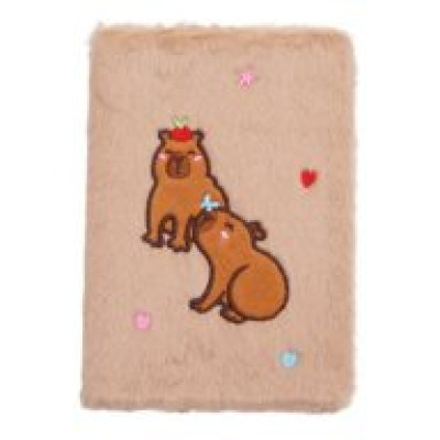 Блокнот плюшевий CAPYBARA 7, А5, 80 арк., клітинка, асорті, KIDS Line