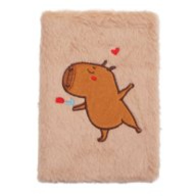 Блокнот плюшевий CAPYBARA 8, А5, 80 арк., клітинка, асорті, KIDS Line
