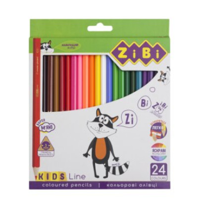 Кольорові олівці, 24 кольорів, KIDS LINE - ZB.2416 ZiBi