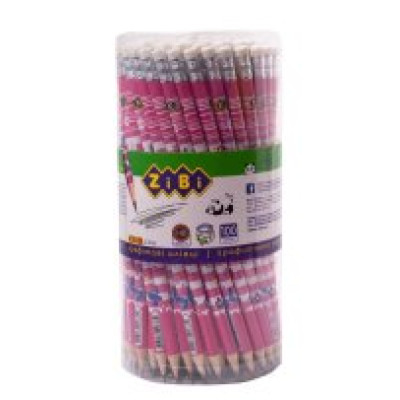 Олівець графітовий FLOWERS HB, з гумкою, туба - ZB.2300 ZiBi