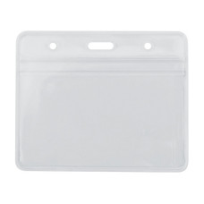 Бейдж горизонтальний Optima, замок zip lock, PVC, 95х58 мм