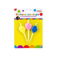 Набір Balloons: 3 свічки з кольоровим вогнем