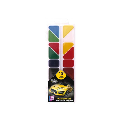Акварель медова Racing League, 18 кольорів - CF60142 COOLFORSCHOOL