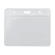 Бейдж горизонтальний Optima, замок zip lock, PVC, 95х58 мм