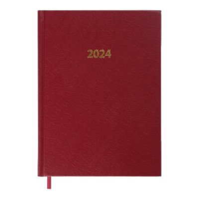 Щоденник датований 2025 STRONG, A5, темно-червоний, штучна шкіра BM.2129-13
