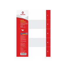 Роздільник аркушів А4 Optima, пластик, 1-5 розділ, цифровий