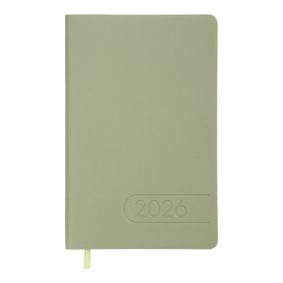 Щотижневик датов. 2026 LIGHT MORANDI, A5, оливковий, штучна шкіра BM.2712-36