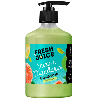 Мило рідке Fresh Juice 460мл  Yuzu&Mandarin New