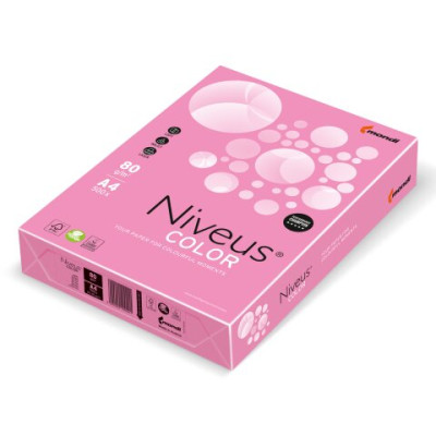 Бумага цветная неоновая, розовая, NEOPI, А4/80, 500 л. A4.80.NVN.NEOPI.500