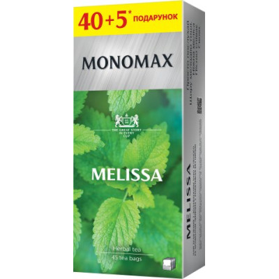Чай зелёный 1.3г*45, пакет, MELISSA, МОNОМАХ mn.75923