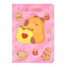 Блокнот зі сквішем CAPYBARA, А5, 80 арк., клітинка, асорті, KIDS Line