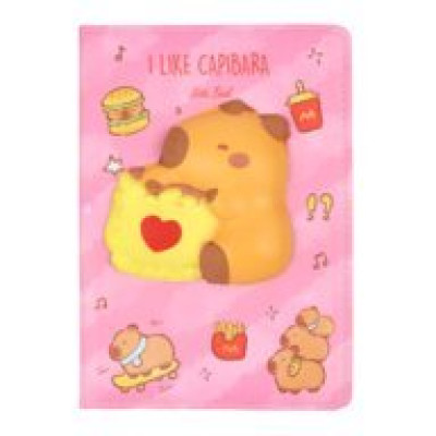 Блокнот зі сквішем CAPYBARA, А5, 80 арк., клітинка, асорті, KIDS Line