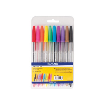 Набор шариковых ручек Economix STANDARD 10 шт. E10513