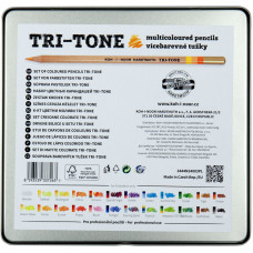 Карандаши цветные TRI-TONE 23+1, мет.кор.