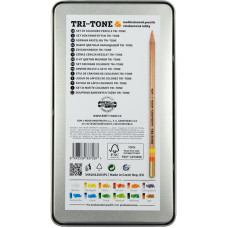 Олівці кольорові TRI-TONE 11+1, мет.