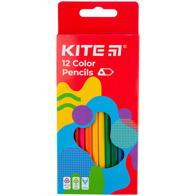 Олівці кольорові тригранні, 12 шт. Kite Fantasy - K22-053-2 Kite