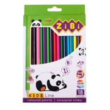 Кольорові олівці, 18 кольорів, KIDS LINE