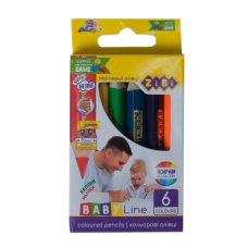 Кольорові олівці  mini JUMBO, 6 кольорів