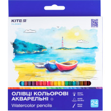 Карандаши цветные акварельные, 24 шт., Kite Classic