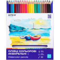 Карандаши цветные акварельные, 24 шт., Kite Classic