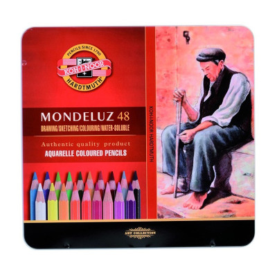 Карандаши цветные аквар.Mondeluz, мет.кор., 48 цв. 372604