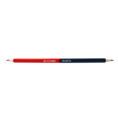 Олівець червоно - синій двосторонній  R&B , коробка - 12 шт. - BM.8578 Buromax