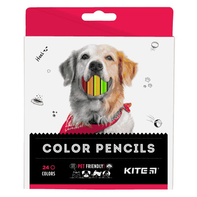Олівці кольорові, 24 шт. Kite Dogs - K22-055-1 Kite