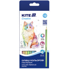 Карандаши цветные, 12 шт. Kite Creative Pastel