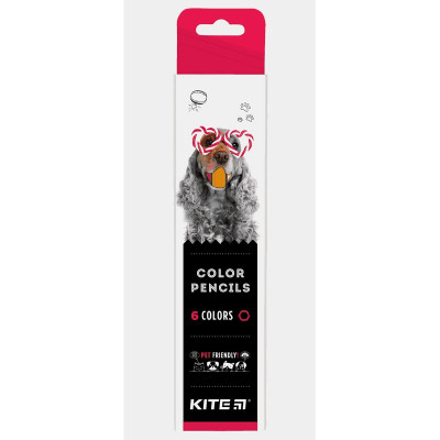 Карандаши цветные, 6 шт. Kite Dogs - K22-050-1 Kite