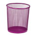 Корзина для паперів кругла 265x265x280мм, металева, рожевий - ZB.3126-10 ZiBi