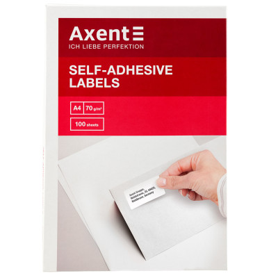Етикетки з клейким шаром, 105*42,3- 14шт/л - 2474-A Axent